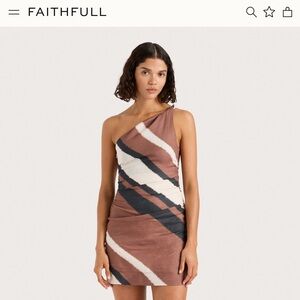 NWT Faithfull the Brand Marga Mini Dress Futura Stripe
